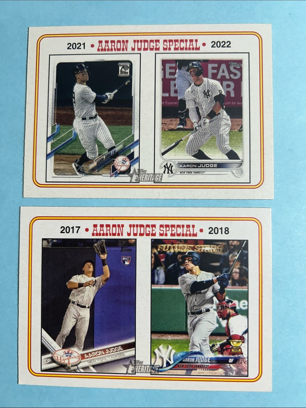 Aaron Judge Special,New York Yankees ,(2) 2023 Topps cards #2 & #4